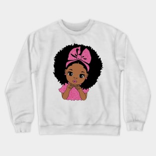 Cute afro little girl Crewneck Sweatshirt